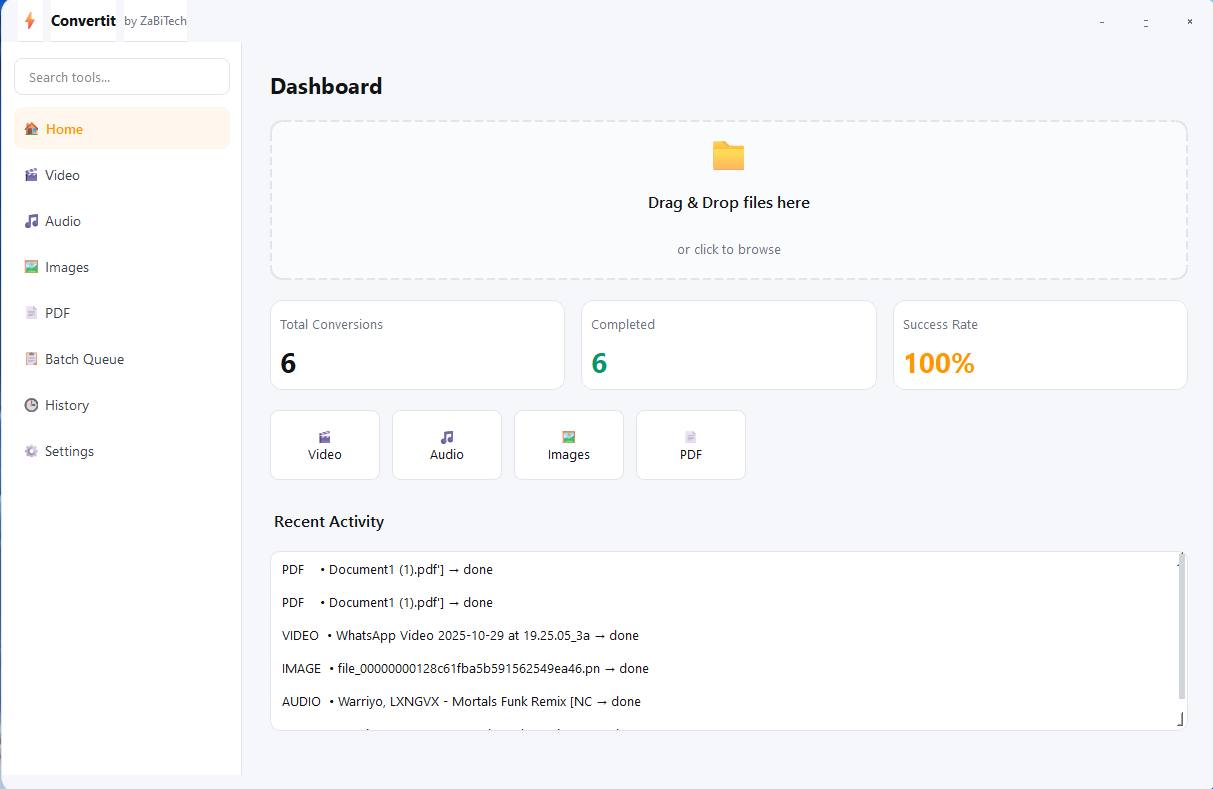 Convertit Dashboard
